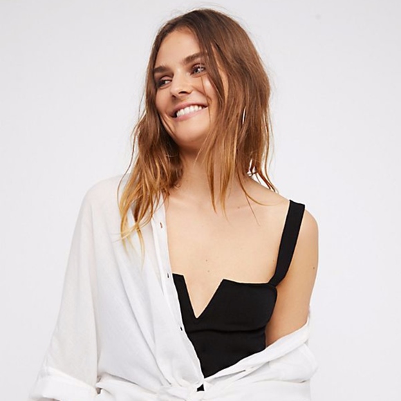 Free People Other - FREE PEOPLE Wire V-wire Neckline Bodysuit NWT